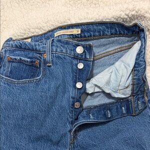 High-Rise Straight Ankle Blue Jeans - 30